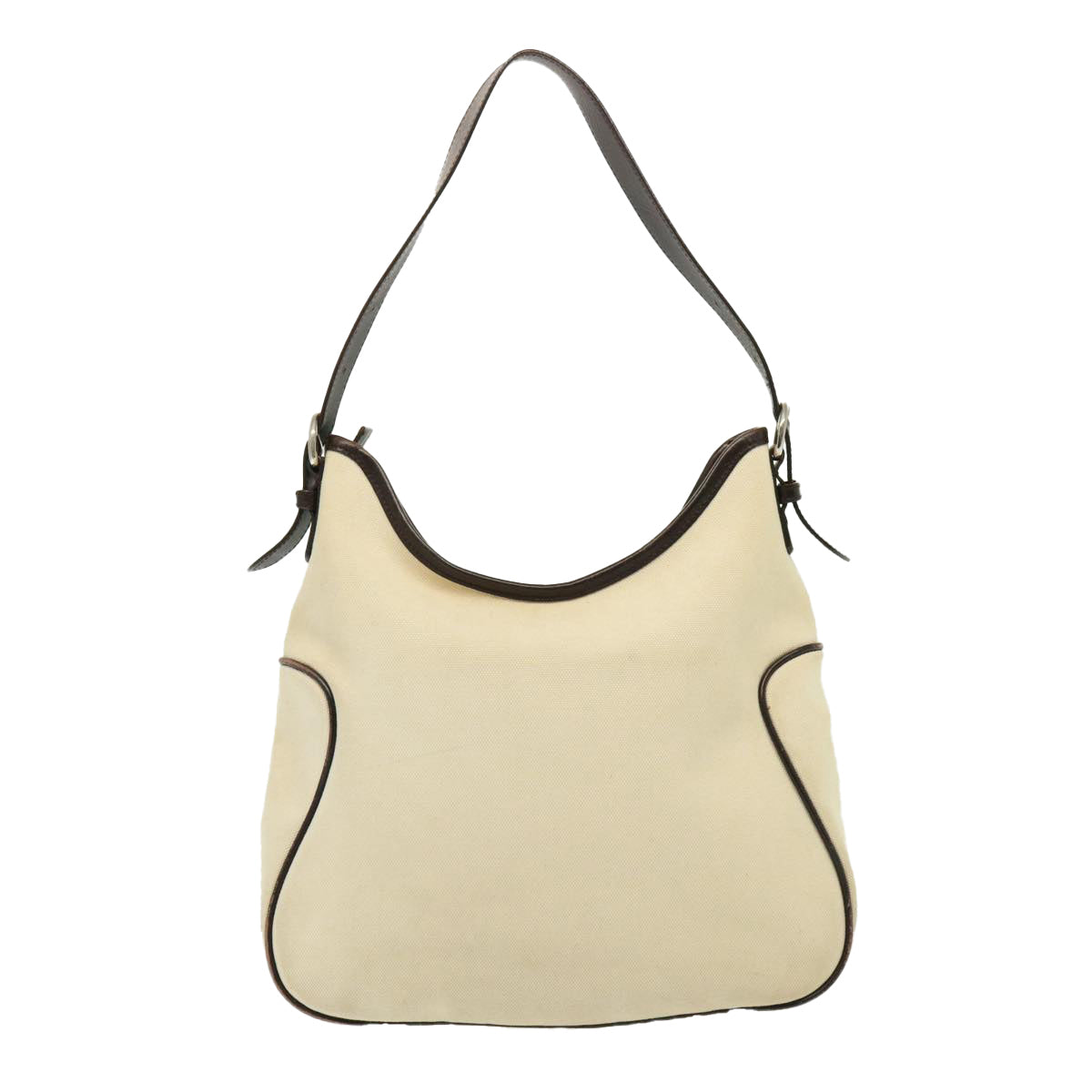 Burberry Auth Canvas White Shoulder Bag