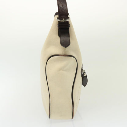 Burberry Auth Canvas White Shoulder Bag