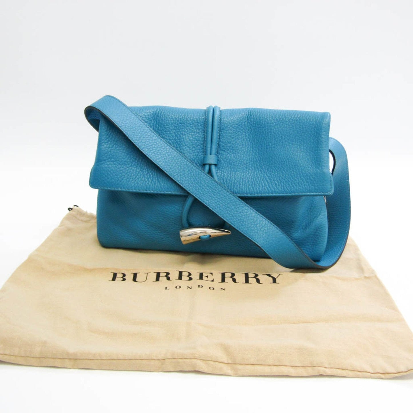 Burberry Brand Leather Blue Shoulder Bag