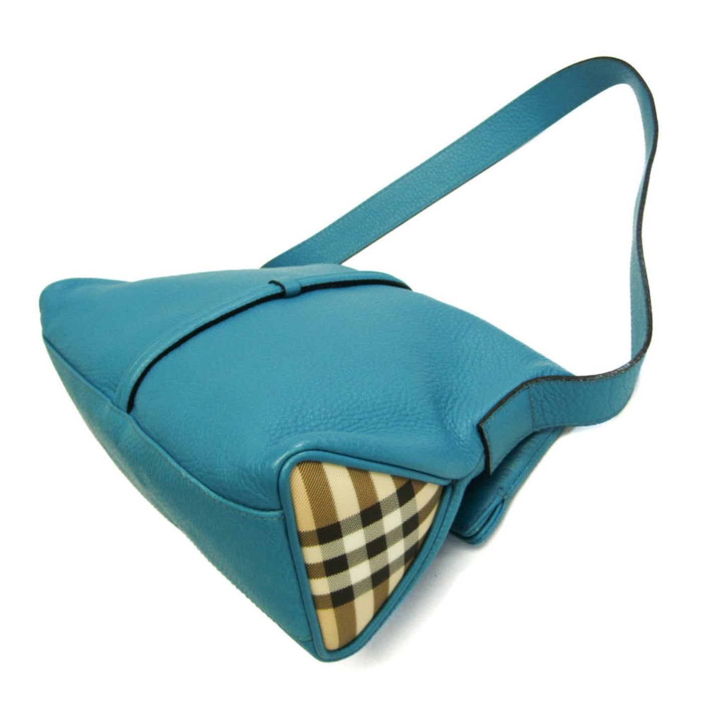 Burberry Brand Leather Blue Shoulder Bag