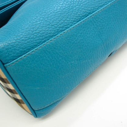 Burberry Brand Leather Blue Shoulder Bag