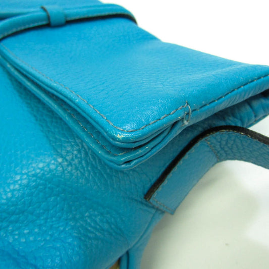 Burberry Brand Leather Blue Shoulder Bag
