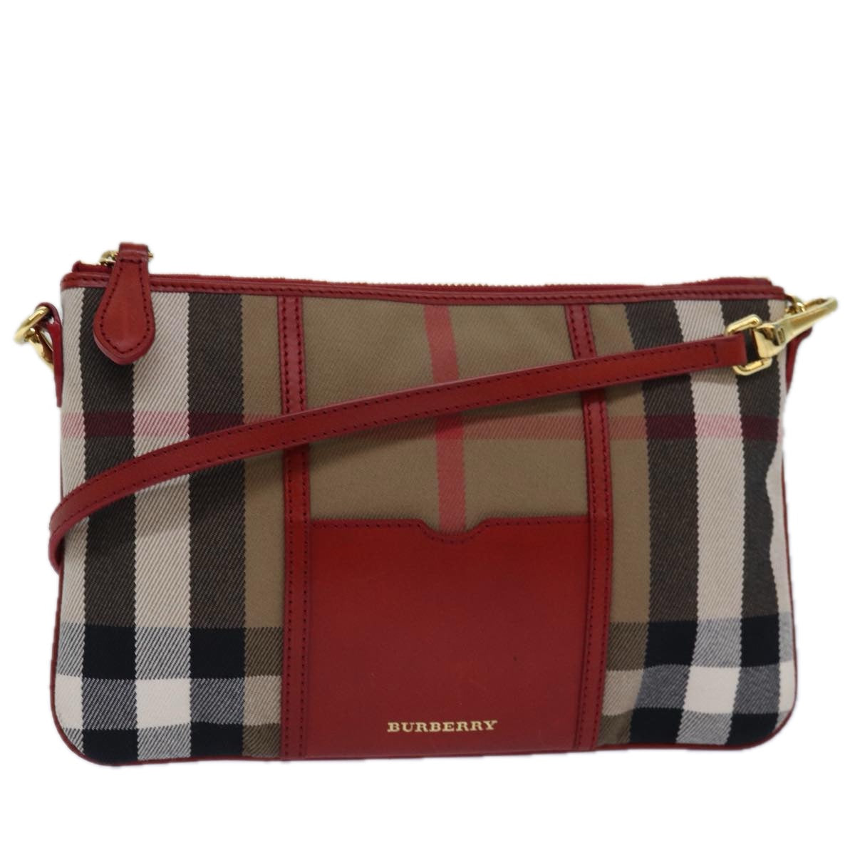 Burberry Nova Auth Leather Beige Shoulder Bag