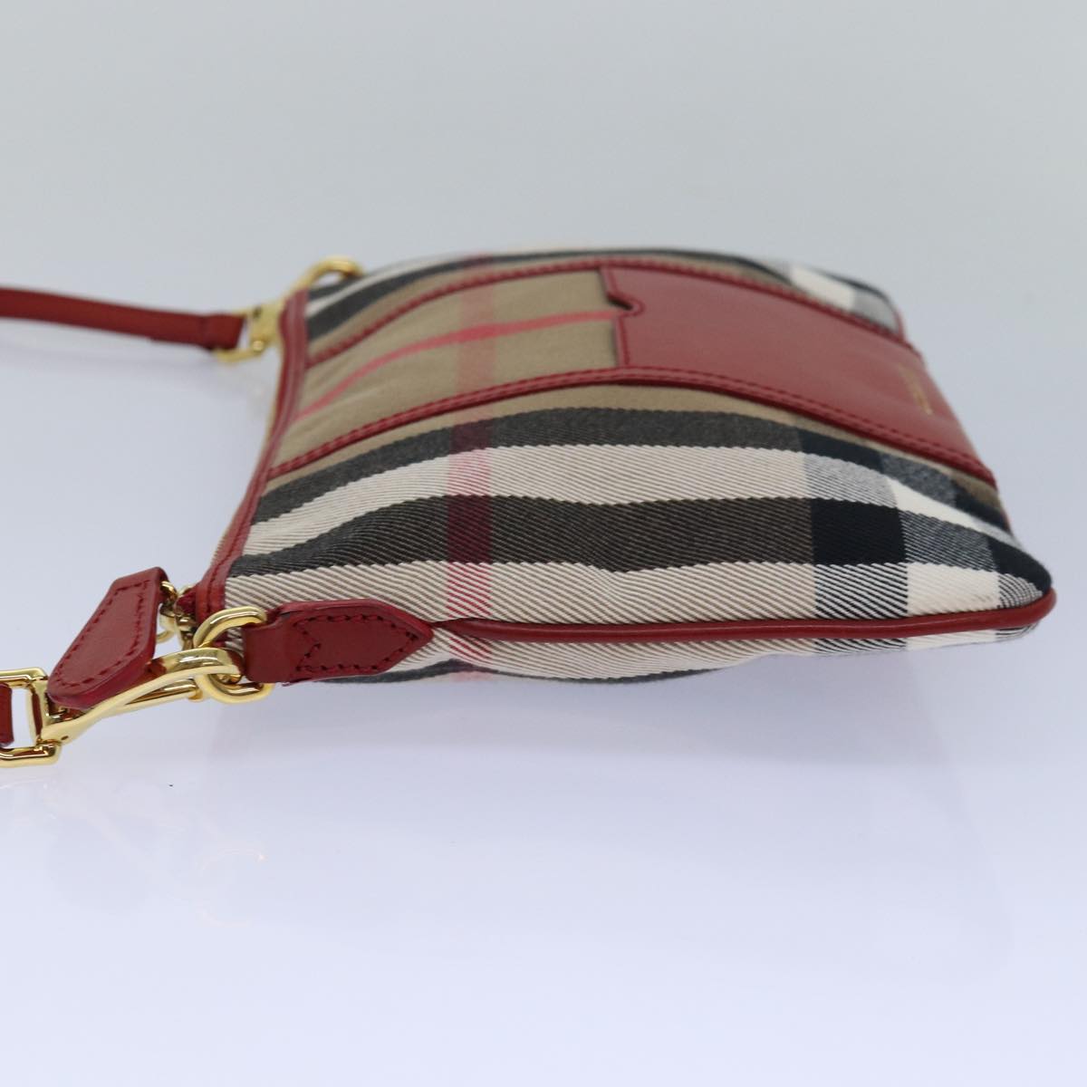 Burberry Nova Auth Leather Beige Shoulder Bag