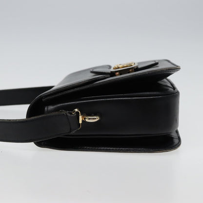 Luxury CELINE Shoulder Bag Leather Black 77808