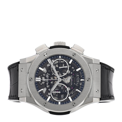 Titanium Alligator 45mm Classic Fusion Aerofusion Chronograph Automatic Watch Black 525.NX.0170.LR