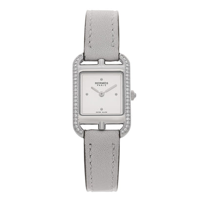 Stainless Steel Athena Diamond Bezel 21mm Cape Cod Quartz Watch Gris Perle