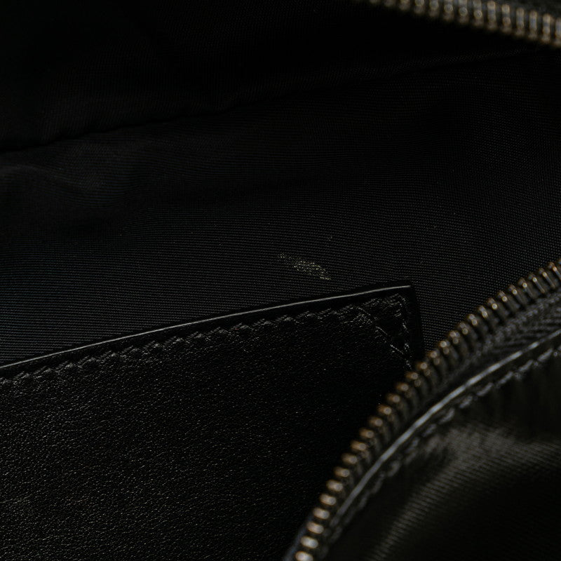Burberry Logo Stripe Leather Handbag