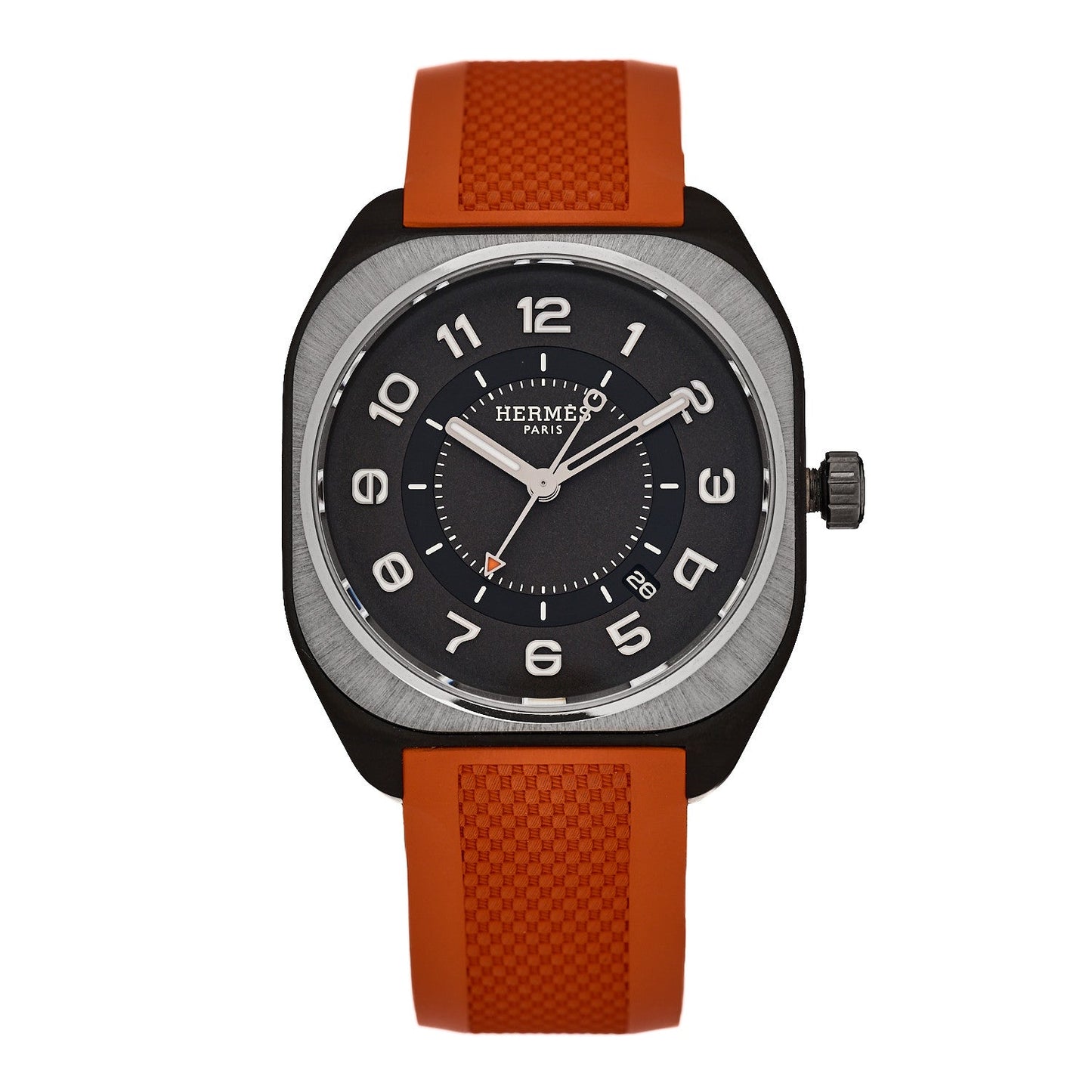 DLC Coated Titanium Rubber 39mm H08 Automatic Watch Orange