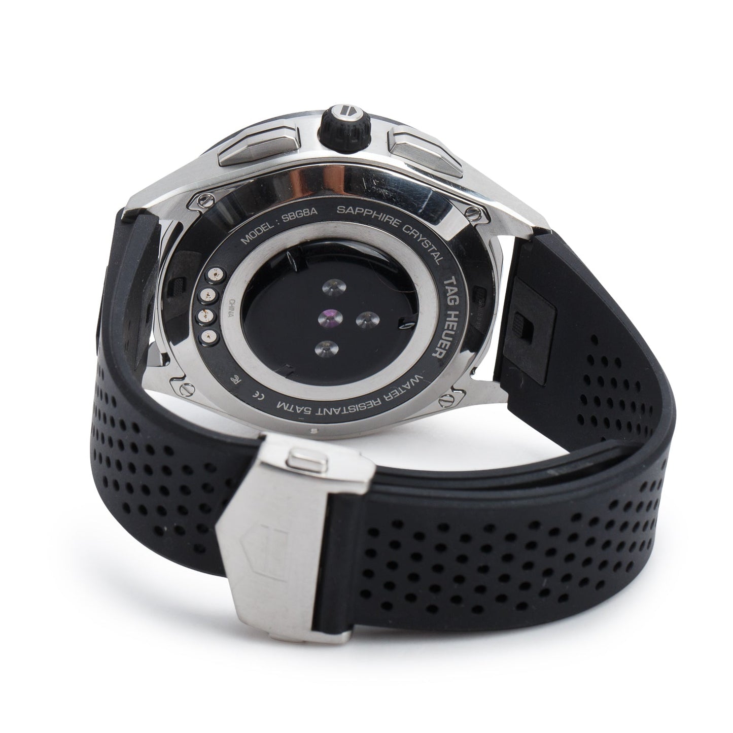 Tag Heuer Stainless Steel Connected 45 MM Digital Watch SBG8A w/ Box, Extra Straps & Charger