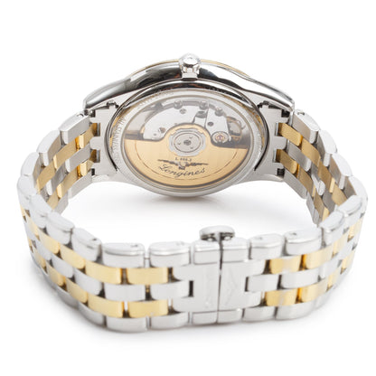 Longines 2022 Two-Tone Stainless Steel Flagship Classic 36 MM Automatic Watch White Diamond Dial w/ Box & Papers