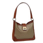 Luxury CELINE Macadam Canvas Shoulder Bag Beige 78224