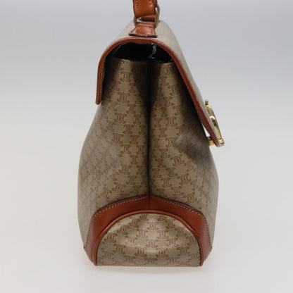 Luxury CELINE Macadam Canvas Hand Bag Beige 78226