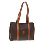 Luxury CELINE Macadam Canvas Tote Bag PVC Leather Brown 78272