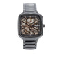 Rado Black High-Tech Ceramic True Square Open Heart 38 MM Automatic Watch Skeleton Dial R27086162