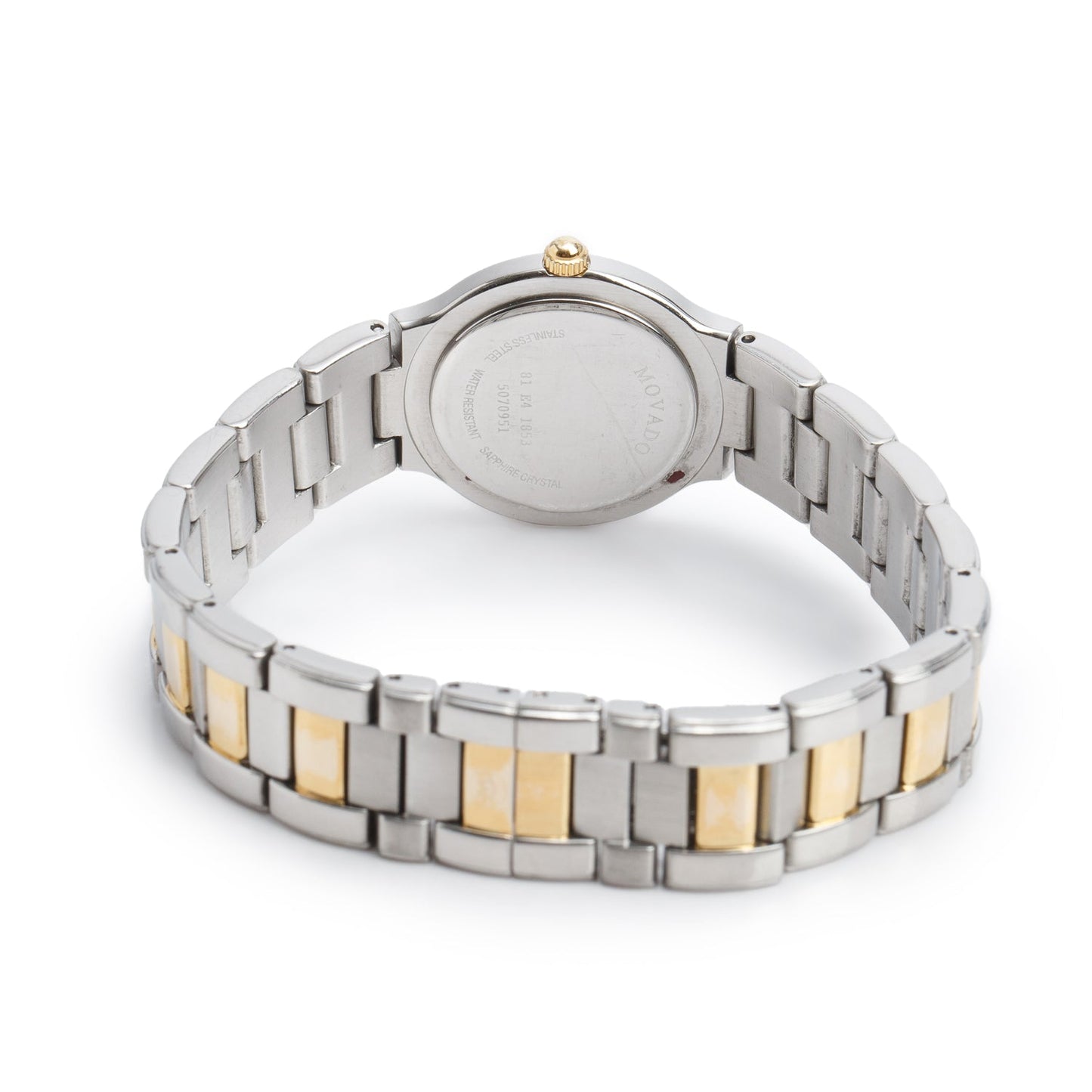 Movado Two-Tone Stainless Steel Museum 26 MM Quartz Watch Black Dial