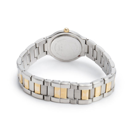 Movado Two-Tone Stainless Steel Museum 26 MM Quartz Watch Black Dial