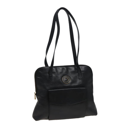 Luxury CELINE Shoulder Bag Leather Black 78547