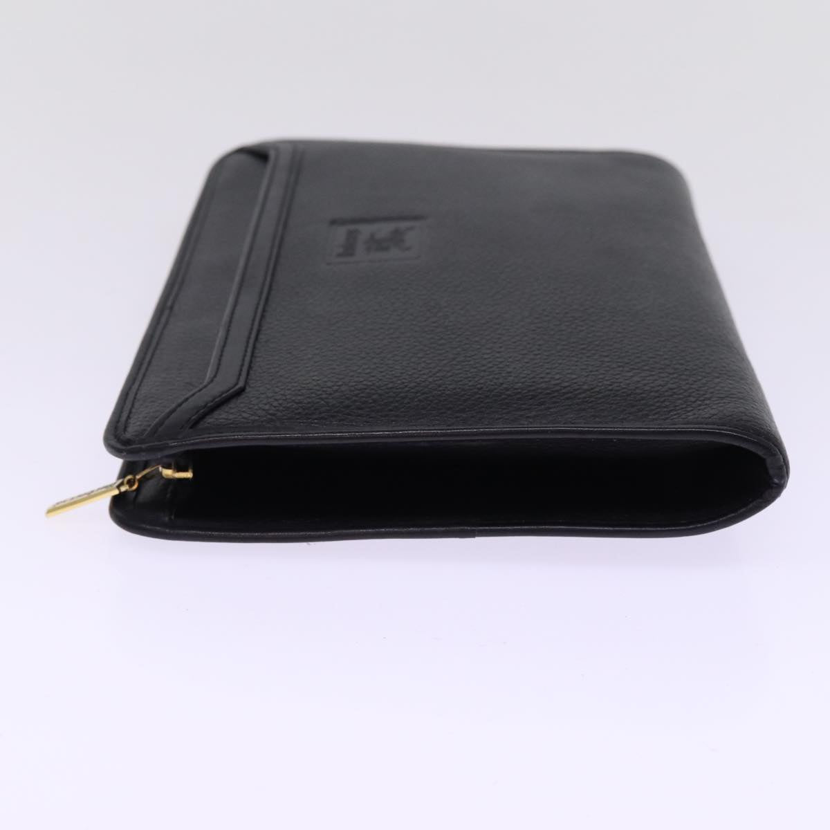 Burberry BurberrySs Auth Leather Black Clutch Bag