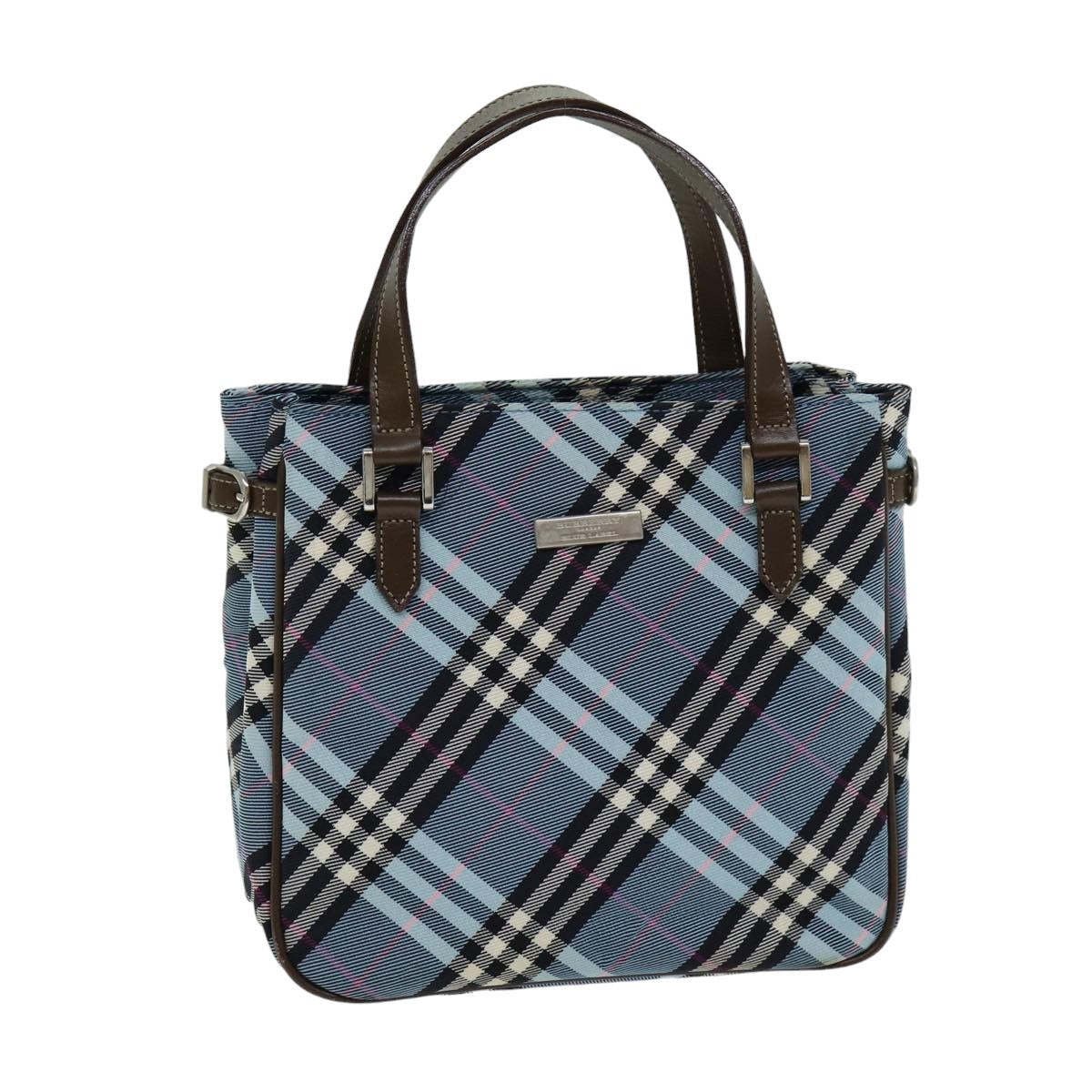 Burberry Nova Label Nylon Brown Handbag Style 4