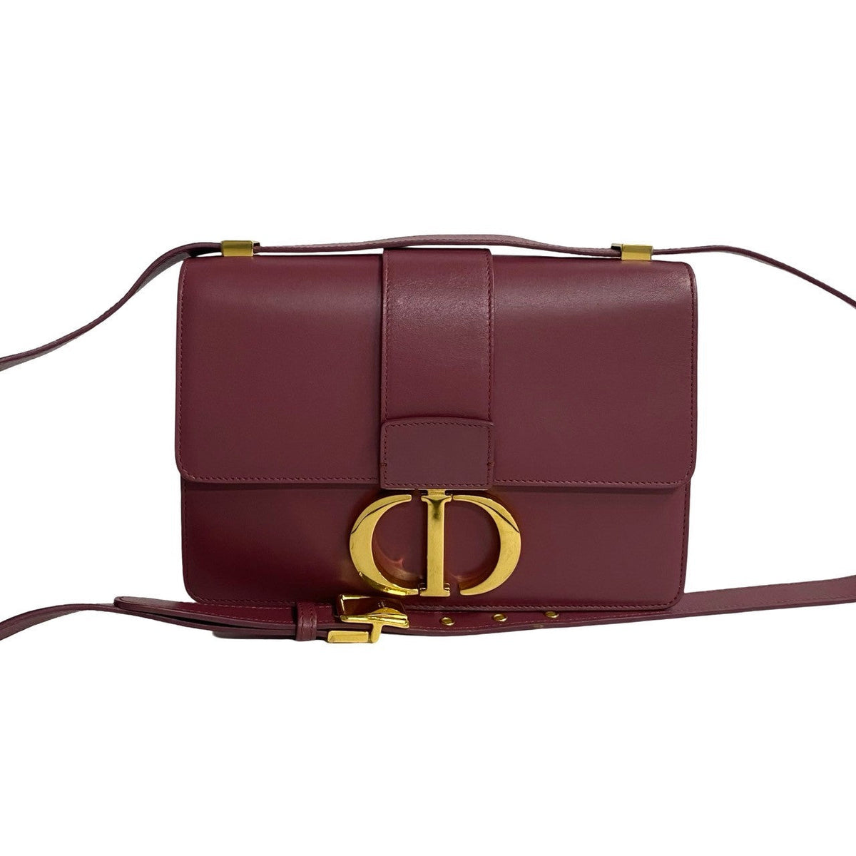 Dior Shoulder Bag leather wine-red 30 Montaigne Rovelle Bags