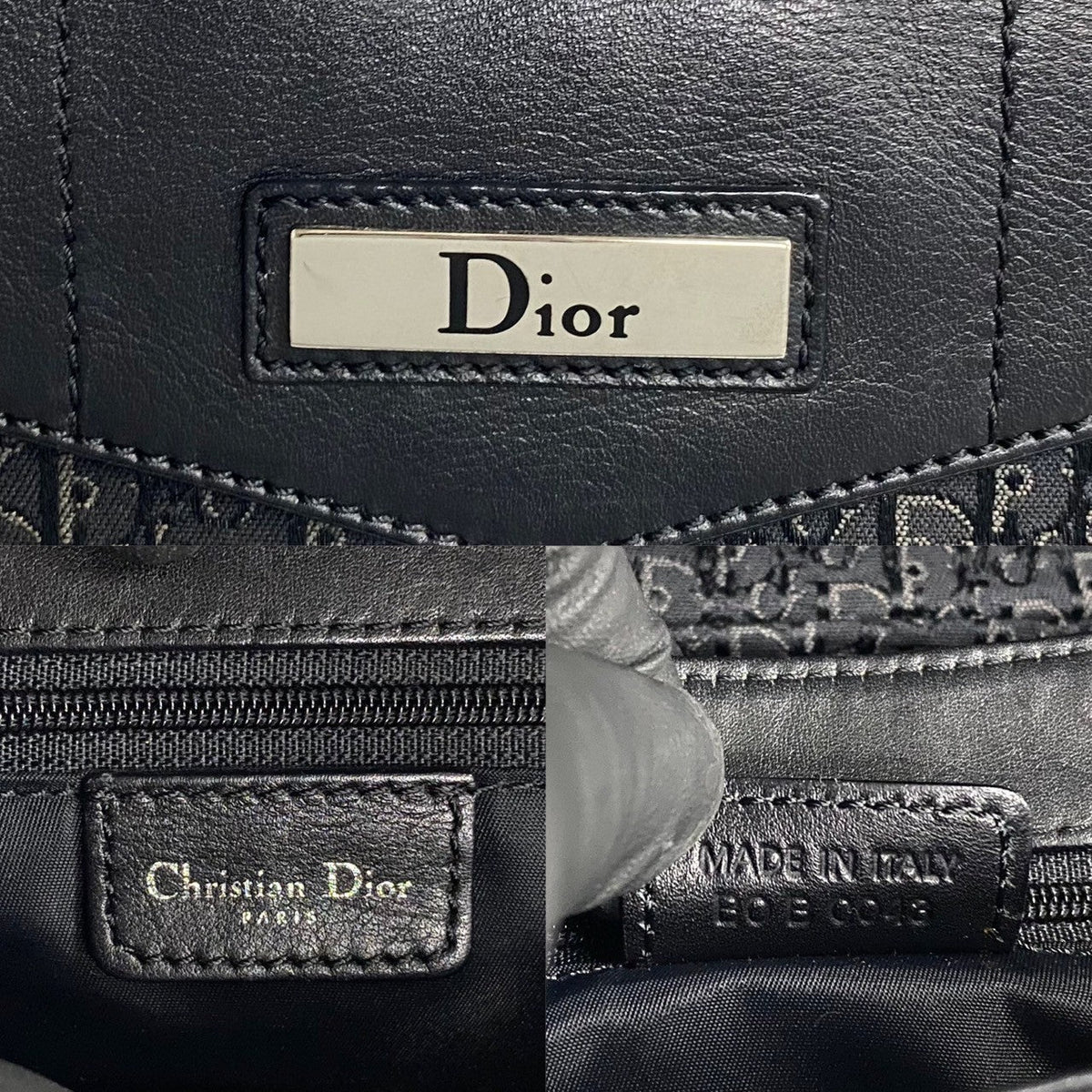 Dior Shoulder Bag Leather, Canvas black Trotter Pattern Street chic Women Rovelle Bags
