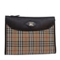 Luxury BurberrySs Nova Check Clutch Bag Canvas Beige Auth 79427