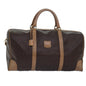 Luxury CELINE Macadam Canvas Boston Bag PVC Leather Brown 79437