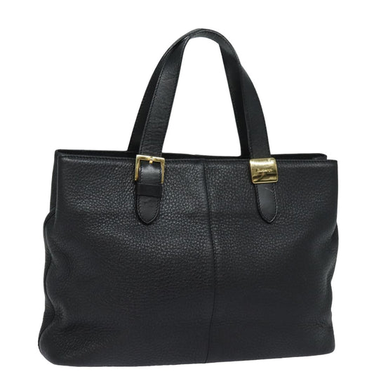 Burberry BurberrySs Auth Leather Black Handbag Style 2
