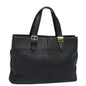 Luxury BurberrySs Hand Bag Leather Black Auth 79491