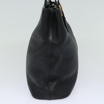 Burberry BurberrySs Auth Leather Black Handbag Style 2