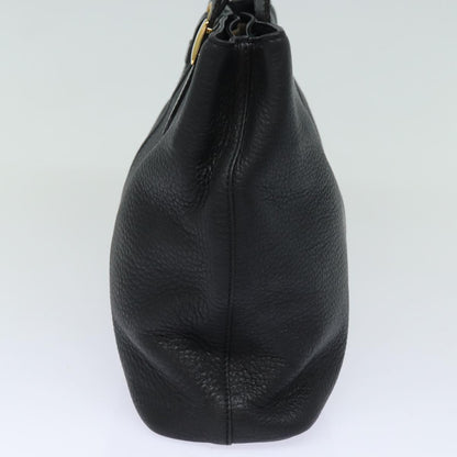 Burberry BurberrySs Auth Leather Black Handbag Style 2