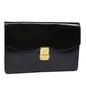 Luxury CELINE Clutch Bag Enamel Black 79686
