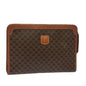 Luxury CELINE Macadam Canvas Clutch Bag PVC Leather Beige 79732