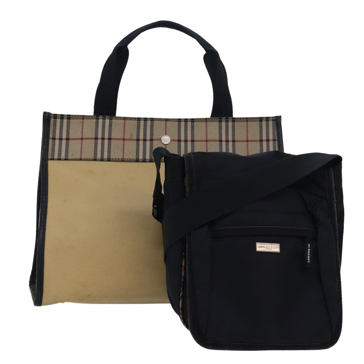 Burberry Nova Auth Nylon Black Handbag