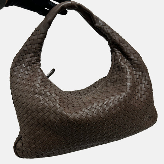 Bottega Veneta Hobo Bag Large Milk Chocolate Brown Lambskin leather 47cm