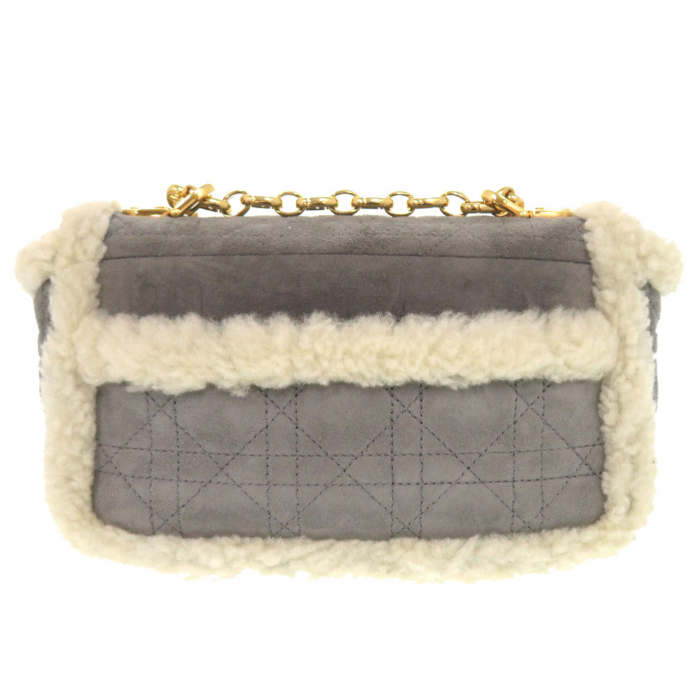 Christian Dior Shoulder Bag Mouton, Suede gray ChainShoulder Bag caro Women Rovelle Bags