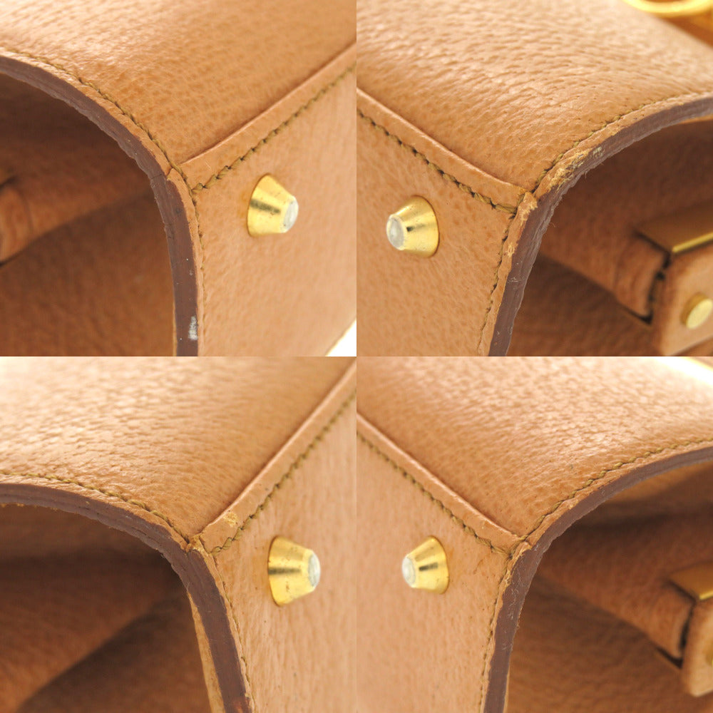 Christian Dior Handbag leather Brown With logo Women Rovelle Bags
