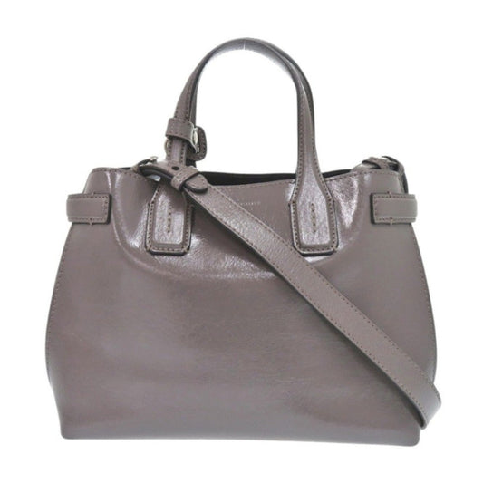 BURBERRY Handbag 8006617 enamel Sepia gray Soft Banner Women