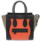 CELINE Handbag leather black Luggage micro shopper Women