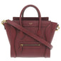 CELINE Handbag leather Burgundy 2WAY Luggage Nano Shopper Women
