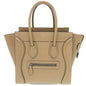 CELINE Handbag leather beige Luggage micro shopper Women