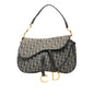 Blue Dior Diorissimo Canvas Double Saddle Bag Rovelle Bags