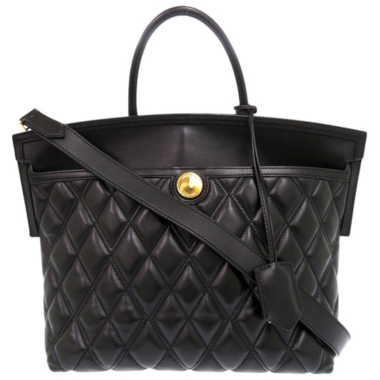 BURBERRY Handbag leather black 2WAY Women