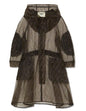 Fendi Oversized Printed Organza Monogram Zucca Brown Parka w/ Hood IT48 Rovelle Bags