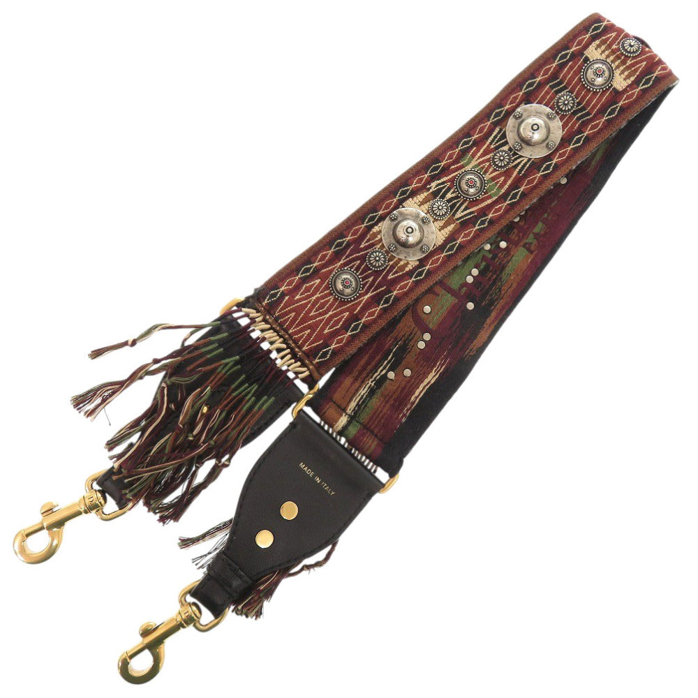 Christian Dior Shoulder strap Canvas, Leather Red Medallion Rovelle Bags
