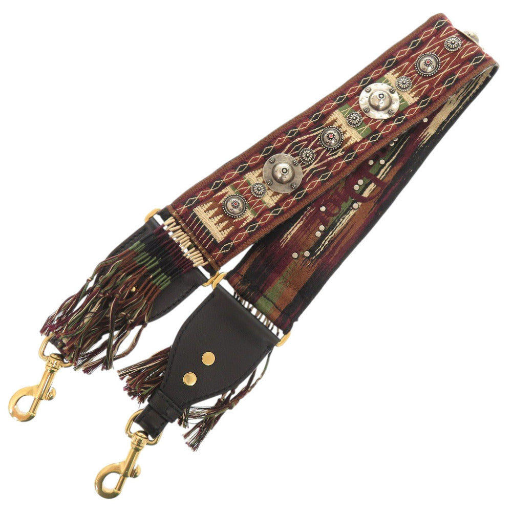 Christian Dior Shoulder strap Canvas, Leather Red Medallion Rovelle Bags