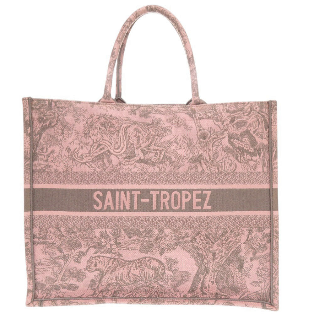 Christian Dior Tote Bag canvas pink book tote large Rovelle Bags