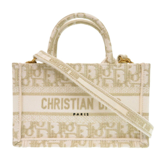 Christian Dior Handbag canvas white oblique book tote mini Rovelle Bags