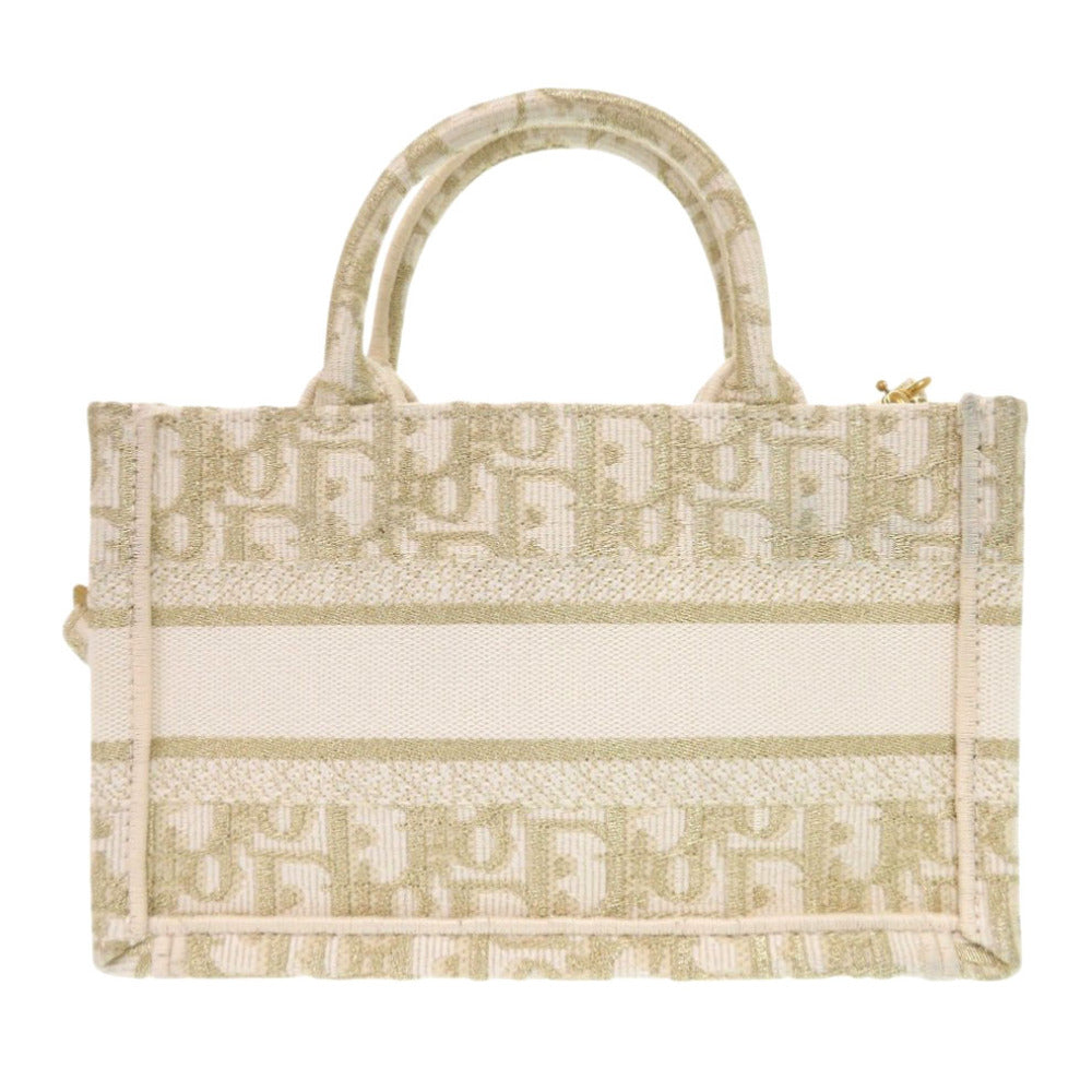 Christian Dior Handbag canvas white oblique book tote mini Rovelle Bags